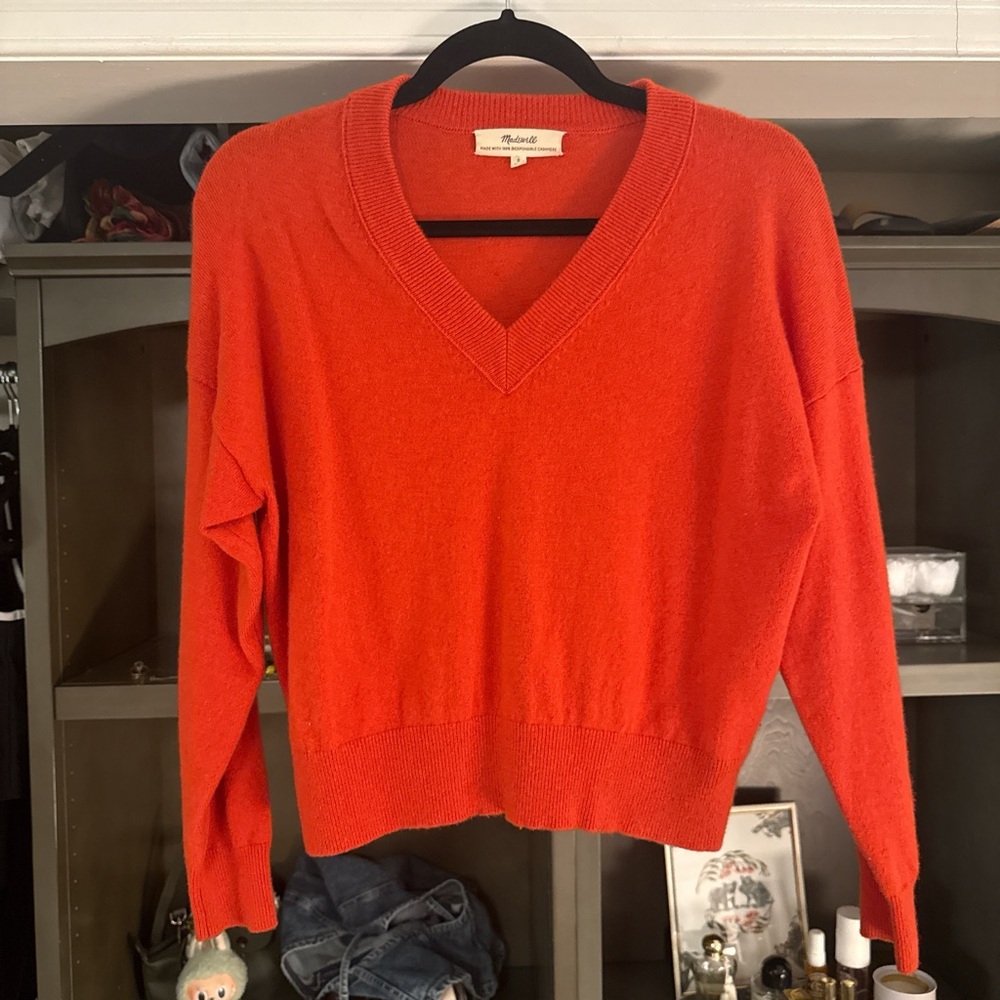 Red V-Neck Sweater